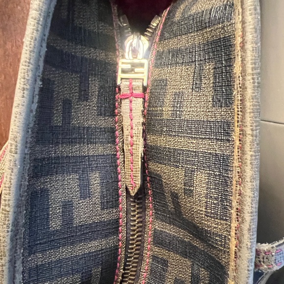 Authentic Fendi Brown/Black Zucca Logo Canvas Tote - Picture 12 of 16